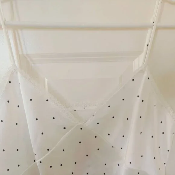 NWT Vince Sheer Dot-Print Silk Lined Blouse with matching camisole - Picture 7 of 7